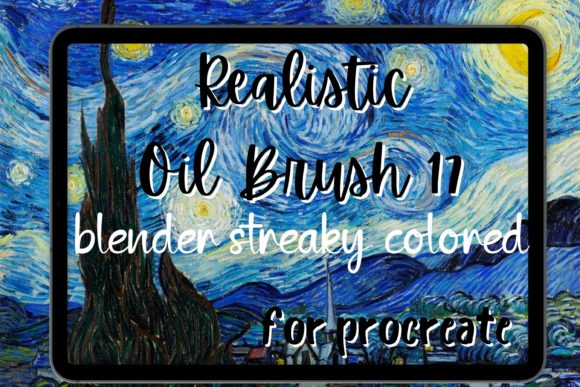 Download Procreate Oil Brush 16 Streaky Colored B - Oil Collection