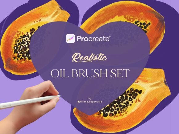 Download Realistic Oil Brush Set for Procreate - Oil Collection