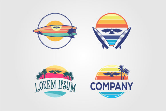 Download Set of Beach Logo Vector Design - Vector Collection