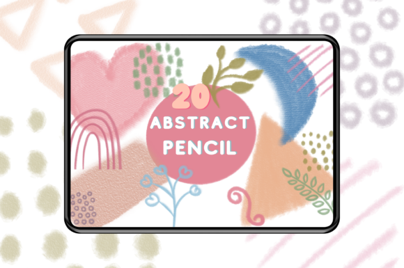 Download 20 Abstract Pencil Brush Stamp Set 2 - Pencil Collection