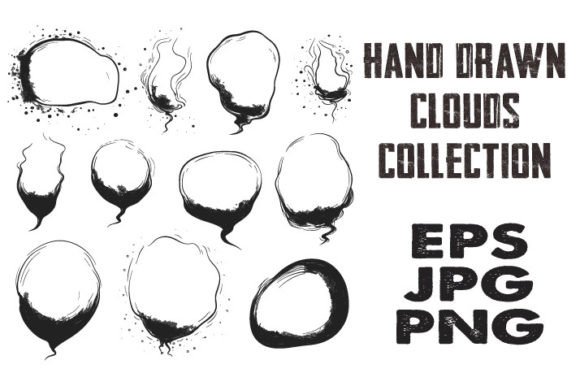 Download Hand Drawn Clouds Collection Vector - Vector Collection
