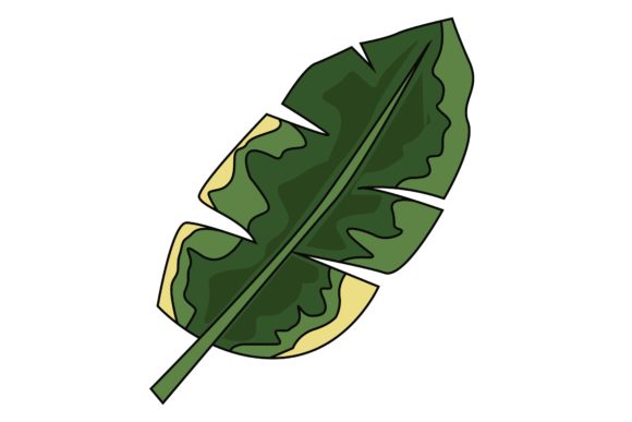 Download Pretty Banana Leaf Sticker Vector - Vector Collection