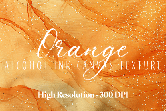 Download Orange Alcohol Ink Canvas Texture - Canvas texture Collection