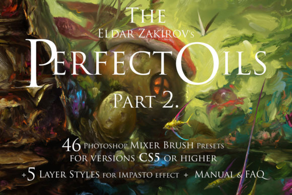 Download Perfect Oils2. 46 Photoshop Oil Brushes - Oil Collection