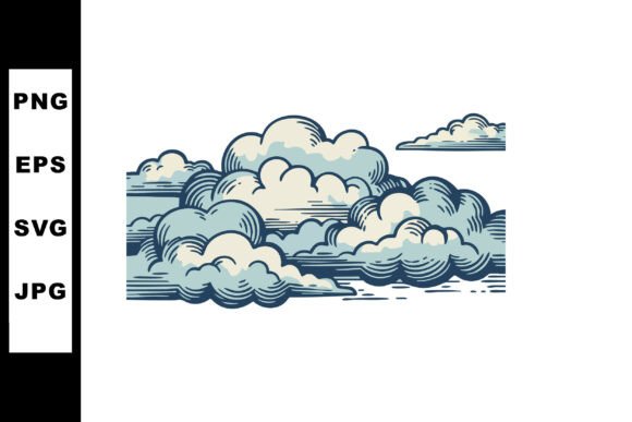 Download Vintage Style Hand Drawn Cloud Vector Il - Vector Collection