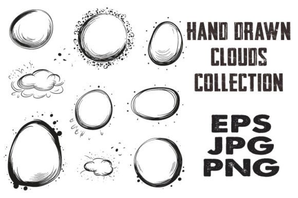 Download Hand Drawn Clouds Collection Vector - Vector Collection