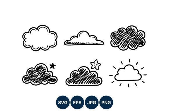 Download Hand Drawn Clouds Vector - Vector Collection