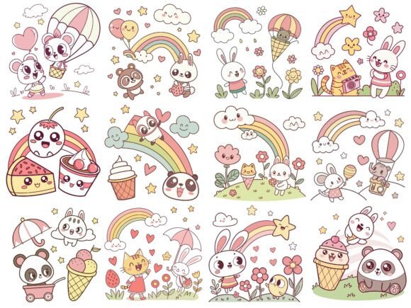 Download Kawaii Dreamland Vector, Magic of Cutene - Vector Collection